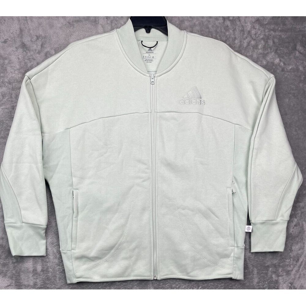 Adidas Men's Studio Lounge Fleece Track‎ Top Size XL Pale Green